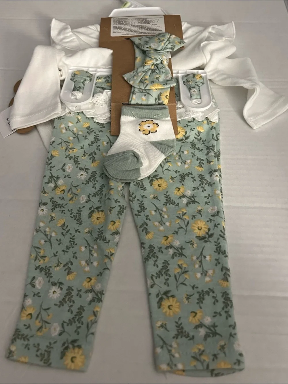 NWT Baby Essentials two soft, coordinated 4-piece sets. 3M perfect gift sets.